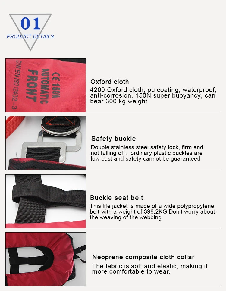 Inflatable Lifejacket Automatic or Semi-Automatic Factory Supplier