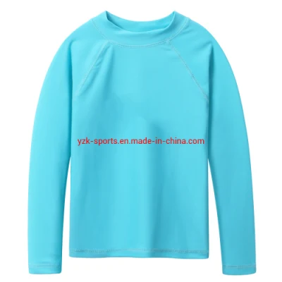 Rash Guard UV per bambini a maniche lunghe in poliestere spandex Upf+ di alta qualità