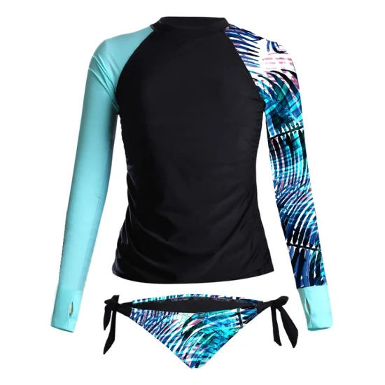 Camicie a maniche lunghe da donna personalizzate Upf 50+ Camicie da sole Escursionismo Pesca Allenamento Nuoto T-shirt Rash Guard