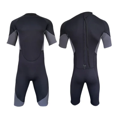 Muta da sub da uomo Costume da bagno in neoprene Costumi da bagno caldo da surf da uomo Muta corta da 3 mm Muta da sub in neoprene per tutto il corpo Muta con zip posteriore Esg21698