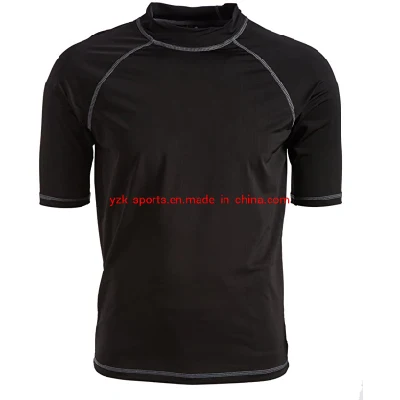 Rash guard da surf a maniche corte Upf+ UV sportivo da uomo di alta qualità